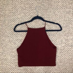 Burgundy Formal High Neck Tank
